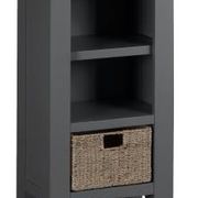 Warminster Charcoal narrow bookcase